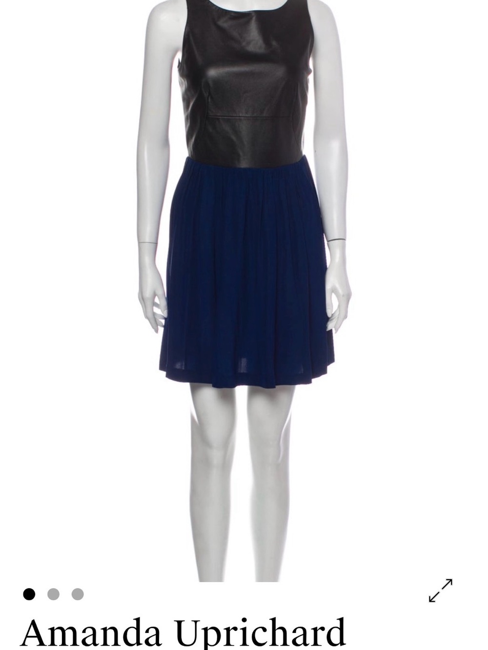 Amanda Uprichard Navy Circle Skirt